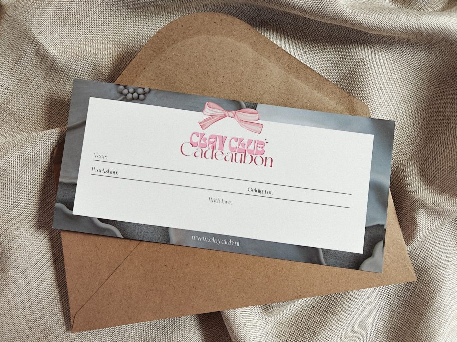 Cadeaubon voor pottenbakken workshop, kadobon voor keramiek workshop