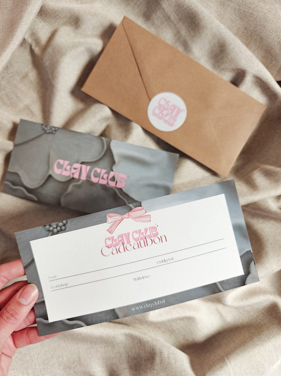 Cadeaubon voor pottenbakken workshop, kadobon voor keramiek workshop